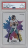 Trevor Lawrence from the 2023 Panini Prizm set graded by PSA and given an overall grade of 10.