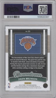 Jalen Brunson from the 2023-24 Panini One and One set graded by PSA and given an overall grade of 10.
