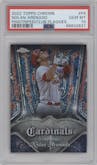 Nolan Arenado from the 2022 Topps Chrome set graded by PSA and given an overall grade of 10.