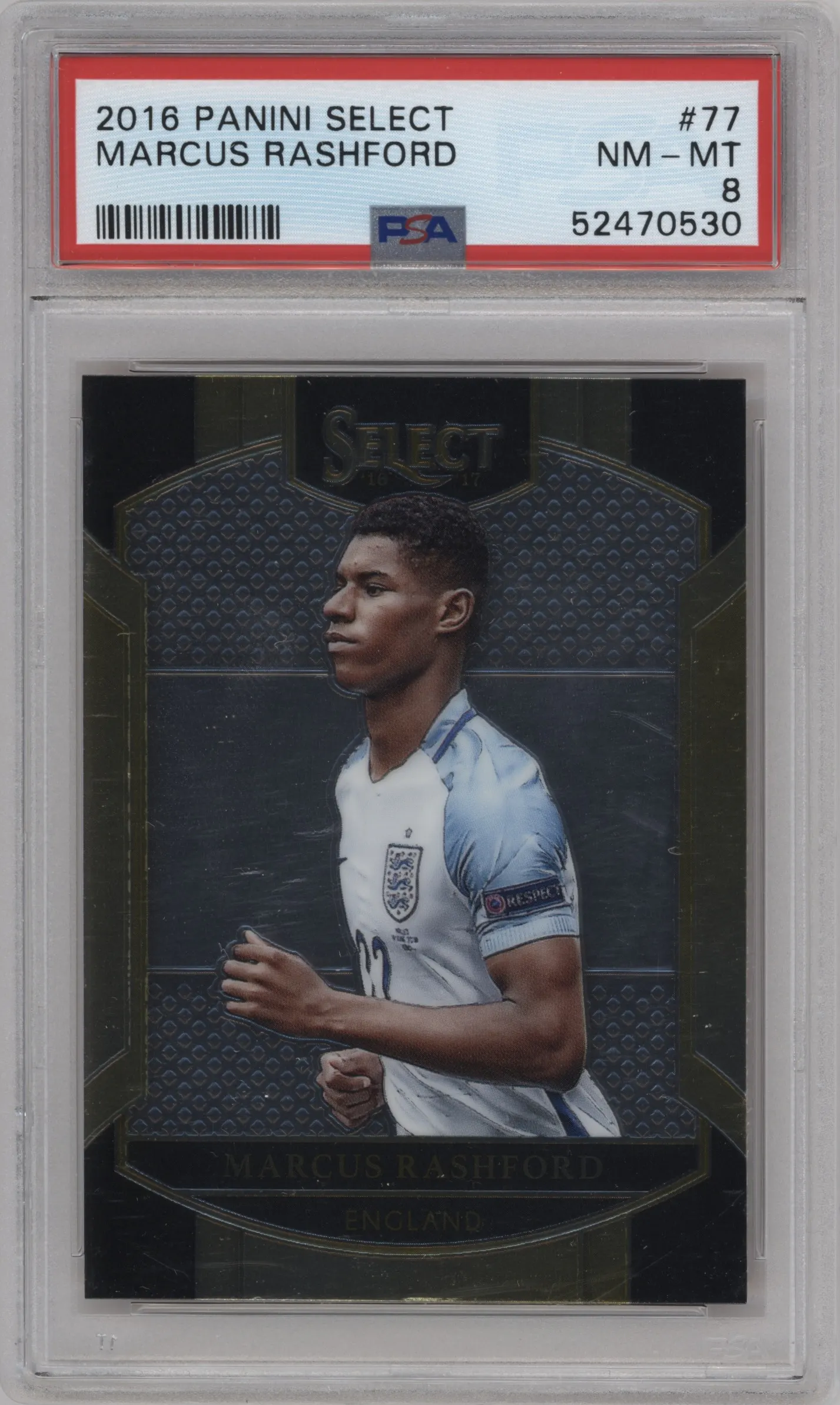 2016 Panini Select Marcus Rashford PSA 8