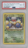 Jumpluff from the 2001 Pokemon Neo Genesis set graded by PSA and given an overall grade of 8.