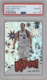 Dirk Nowitzki from the 2020-21 Panini Crown Royale set graded by PSA and given an overall grade of 10.