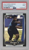 Aaron Donald from the 2014 Topps Chrome set featuring a Black Refractor parallel graded by PSA and given an overall grade of 9.