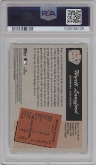 Wyatt Langford	 from the 2024 Bowman's Best set graded by PSA and given an overall grade of 9.