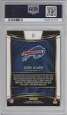 Josh Allen from the 2018 Panini Select set graded by PSA and given an overall grade of 9.