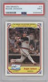 Reggie Jackson from the 1984 Topps Drake's Big Hitters set graded by PSA and given an overall grade of 9.