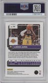 LeBron James from the 2022-23 Panini Donruss Optic  set featuring a Two Tone parallel graded by PSA and given an overall grade of 10.