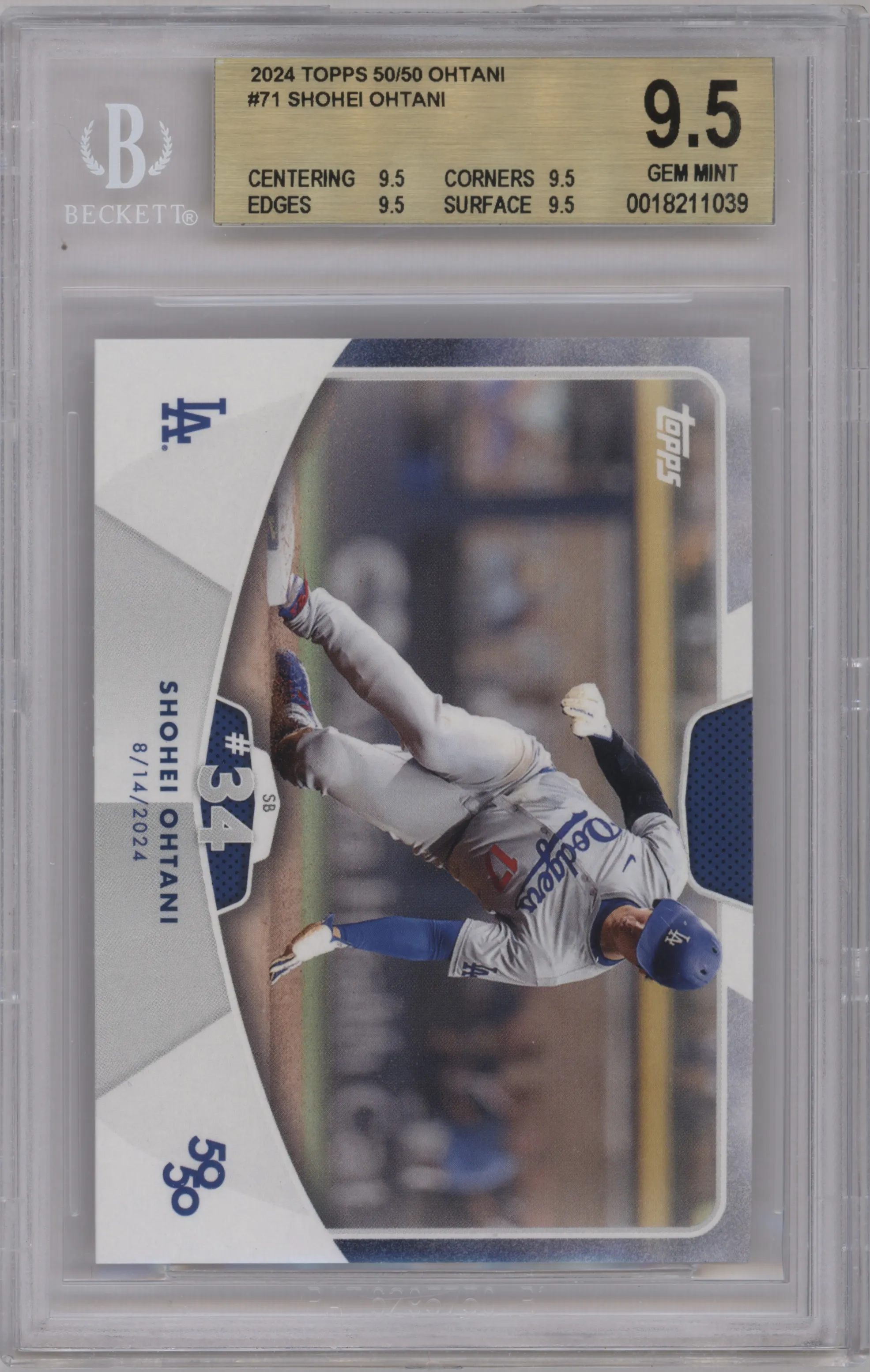2024 Topps 50/50 Shohei Ohtani #71 BGS 9.5