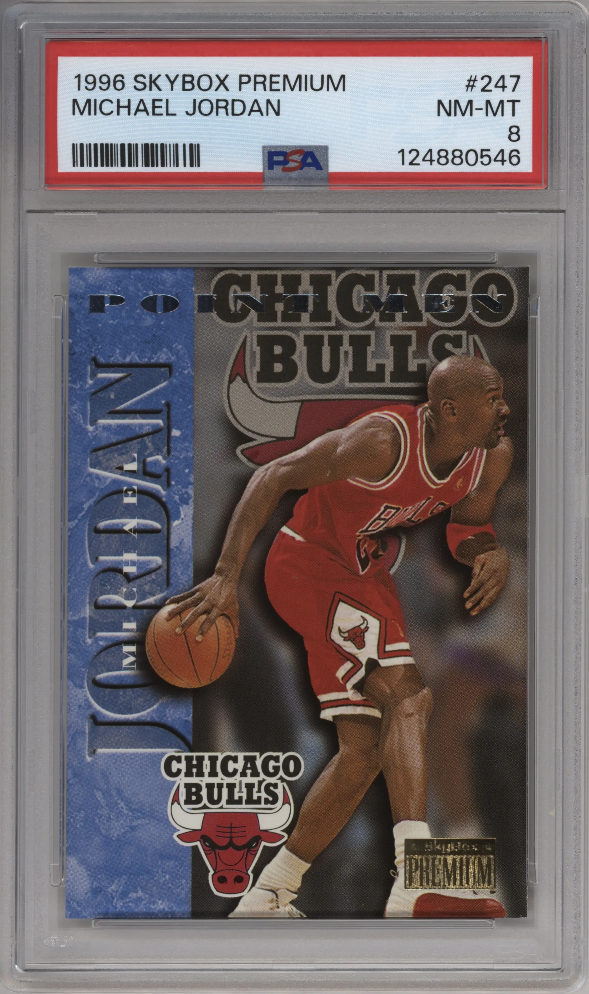 1996 Skybox Premium Michael Jordan PSA 8