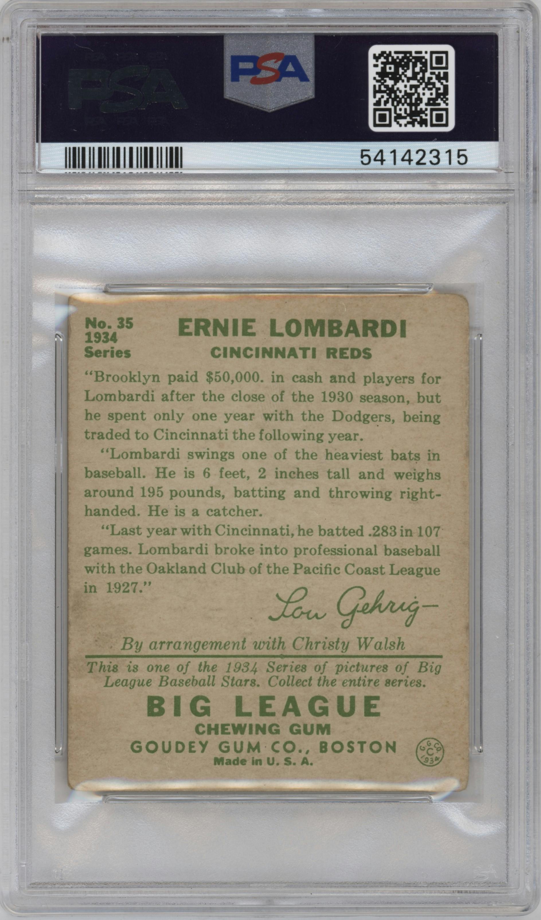 Ernie Lombardi