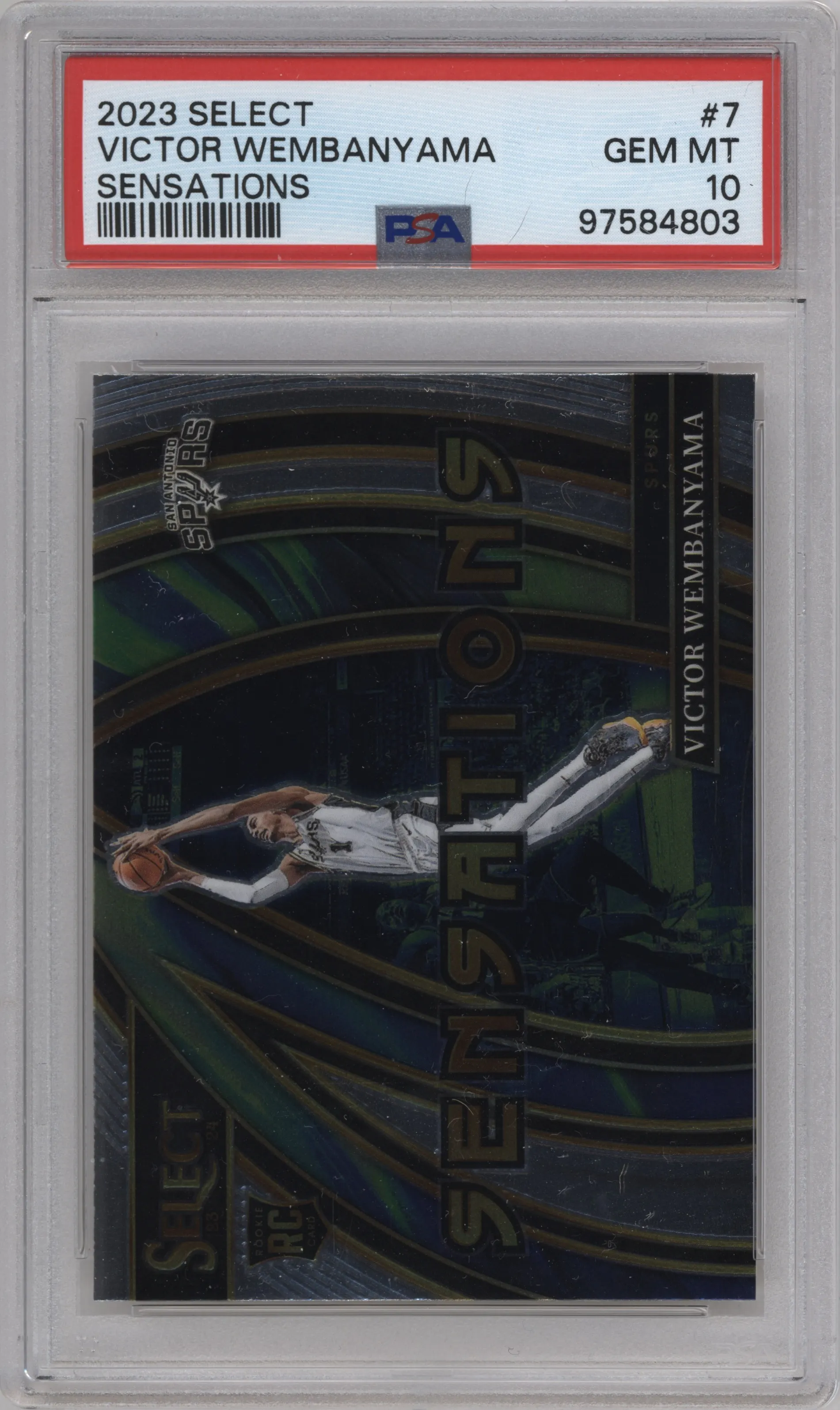 2023 Panini Select Sensations Victor Wembanyama #7 PSA 10