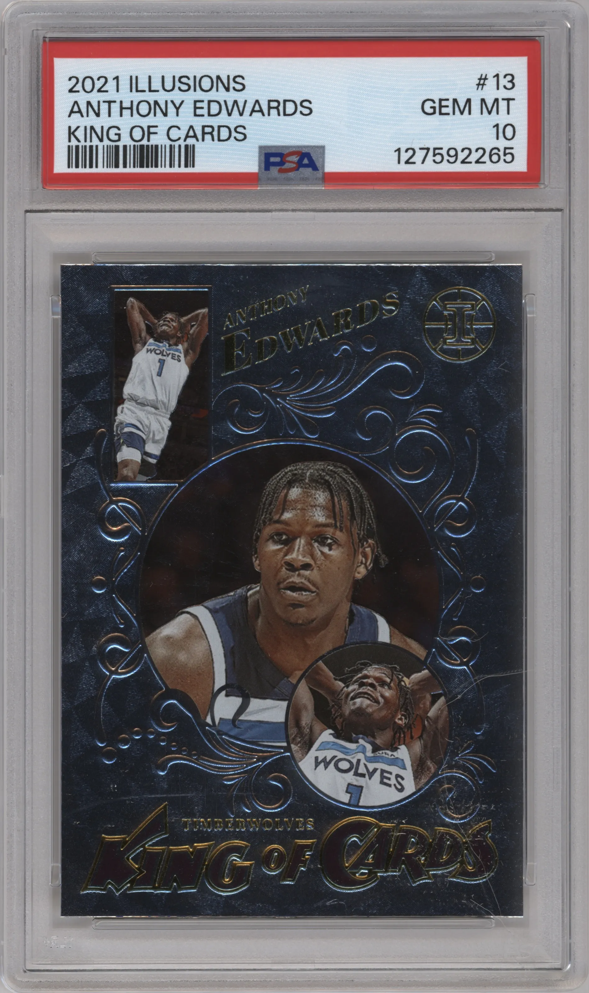 2021 Panini Illusions King of Cards Anthony Edwards #13 PSA 10