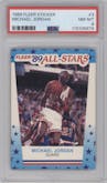 Michael Jordan  from the 1989-90 Fleer set graded by PSA and given an overall grade of 8.