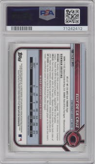 Elly De La Cruz from the 2022 Bowman set graded by PSA and given an overall grade of 10.