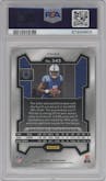 Anthony Richardson from the 2023 Panini Prizm set featuring a Lazer parallel graded by PSA and given an overall grade of 10.