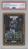 Anthony Richardson from the 2023 Panini Prizm set featuring a Lazer parallel graded by PSA and given an overall grade of 10.