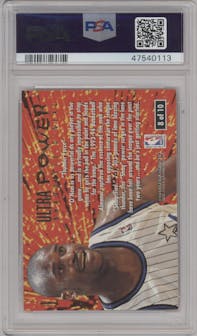 Shaquille O'Neal from the 1994-95 Fleer Ultra set graded by PSA and given an overall grade of 10.