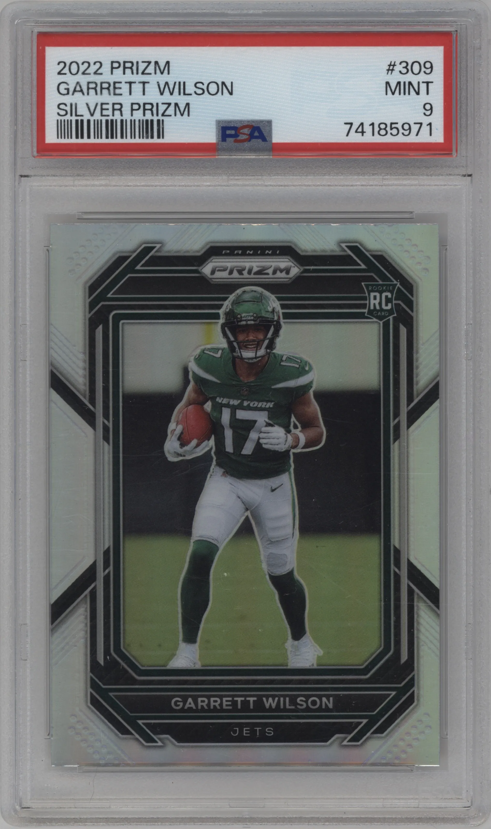 2022 Panini Prizm Garrett Wilson Silver Prizm #309 PSA 9