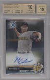 Mitch Keller from the 2017 Bowman Chrome set graded by Beckett and given an overall grade of 10.