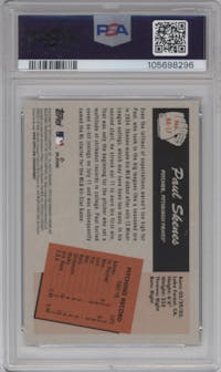 Paul Skenes from the 2024 Bowman's Best set graded by PSA and given an overall grade of 10.