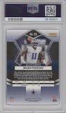 Micah Parsons from the 2022 Panini Mosaic set featuring a Genesis parallel graded by PSA and given an overall grade of 10.