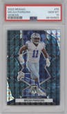Micah Parsons from the 2022 Panini Mosaic set featuring a Genesis parallel graded by PSA and given an overall grade of 10.
