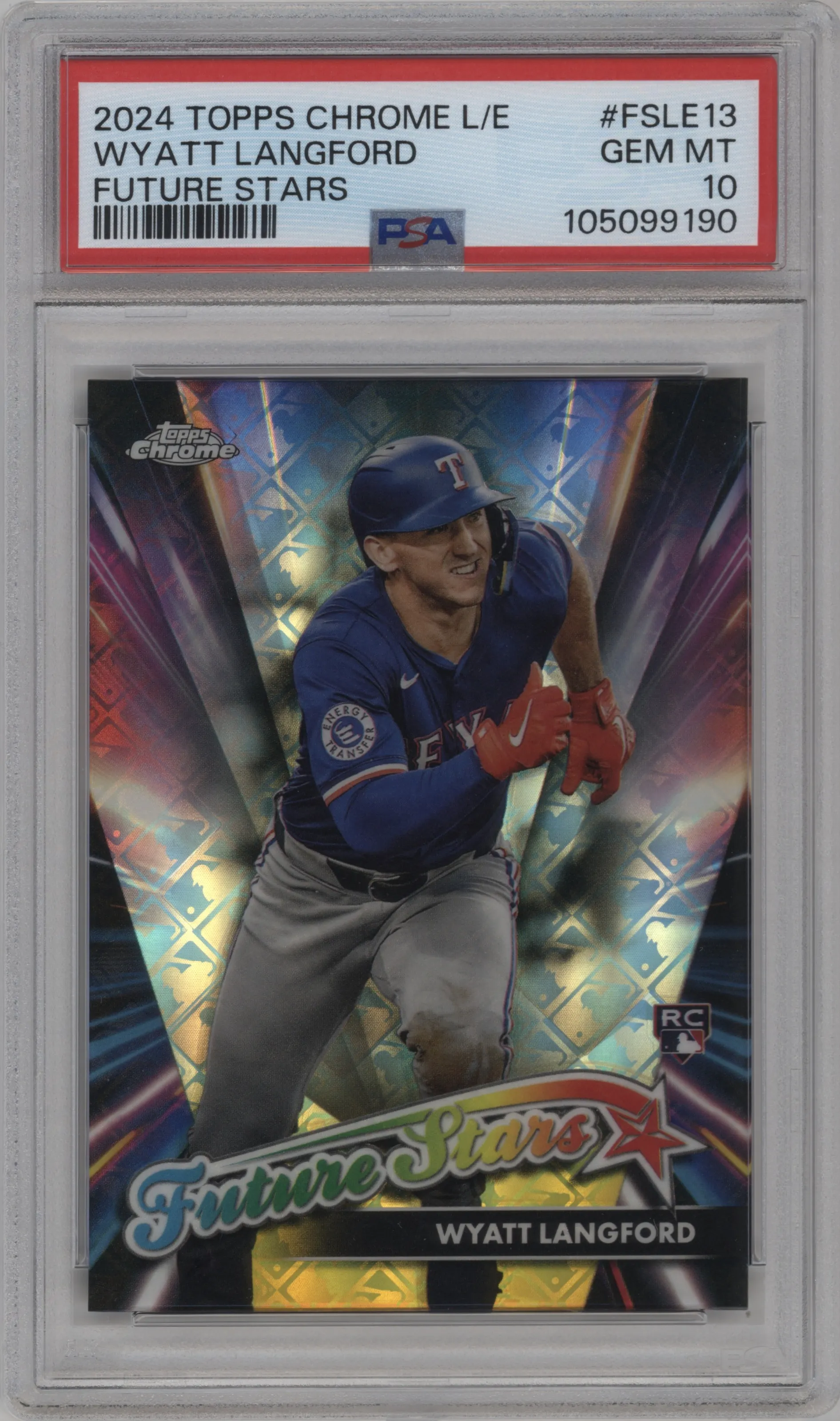 2024 Topps Chrome Logofractor Future Stars Wyatt Langford PSA 10