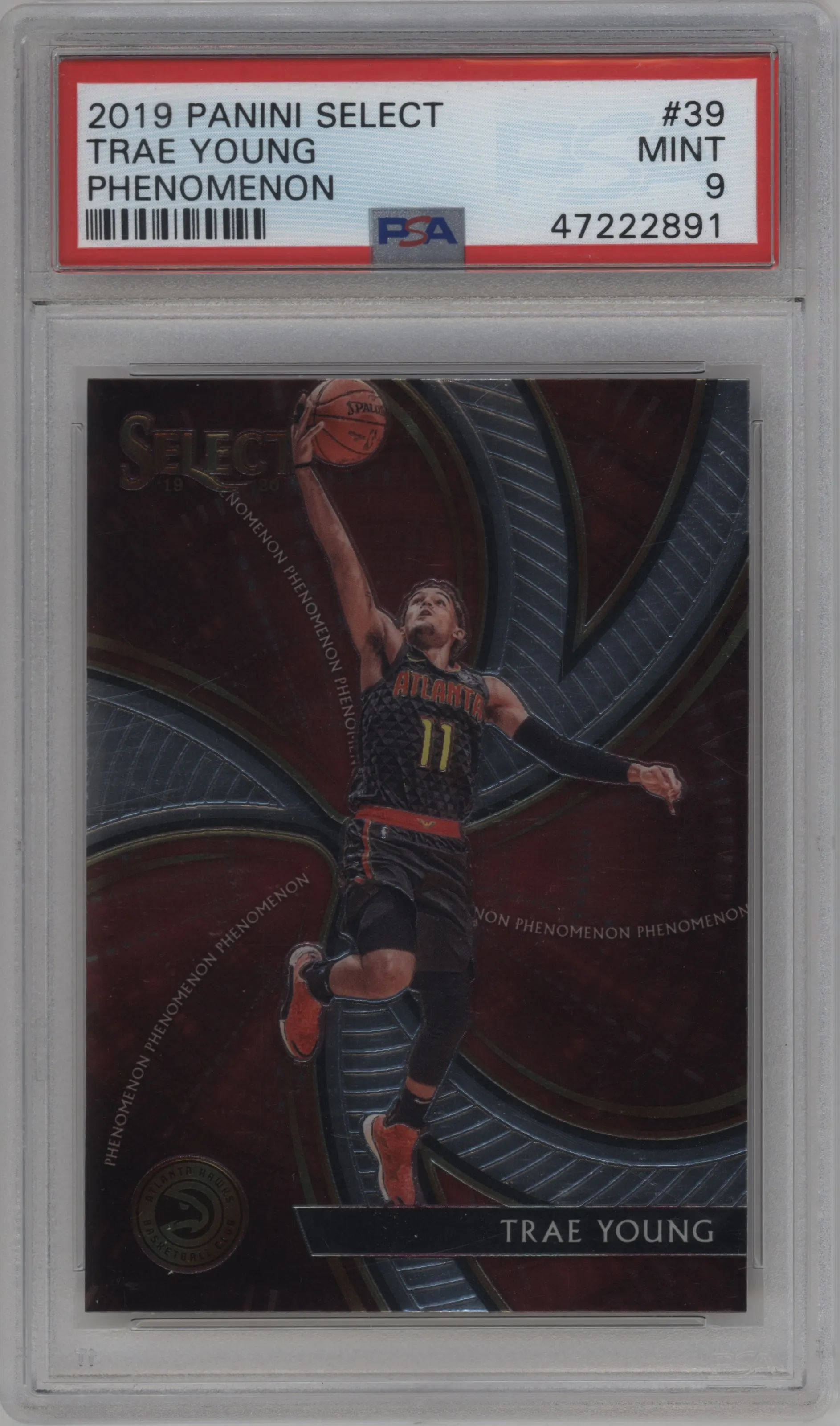 2019 Panini Select Phenomenon Trae Young #39 PSA 9