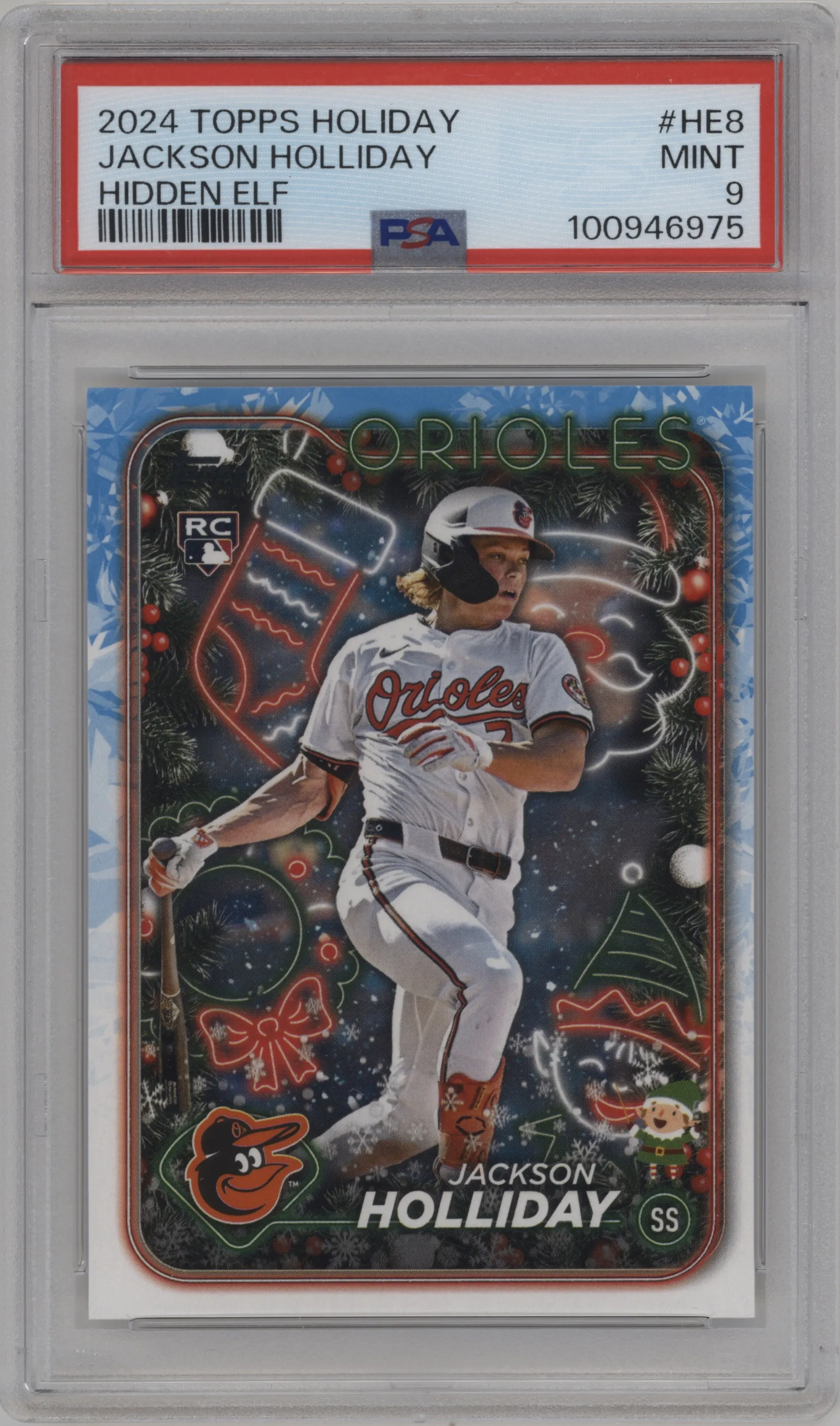 2024 Topps Holiday Hidden Elf Jackson Holliday #HE-8 PSA 9