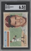 Robin Roberts from the 1956 Topps set featuring a White Back parallel graded by SGC and given an overall grade of 6.5.