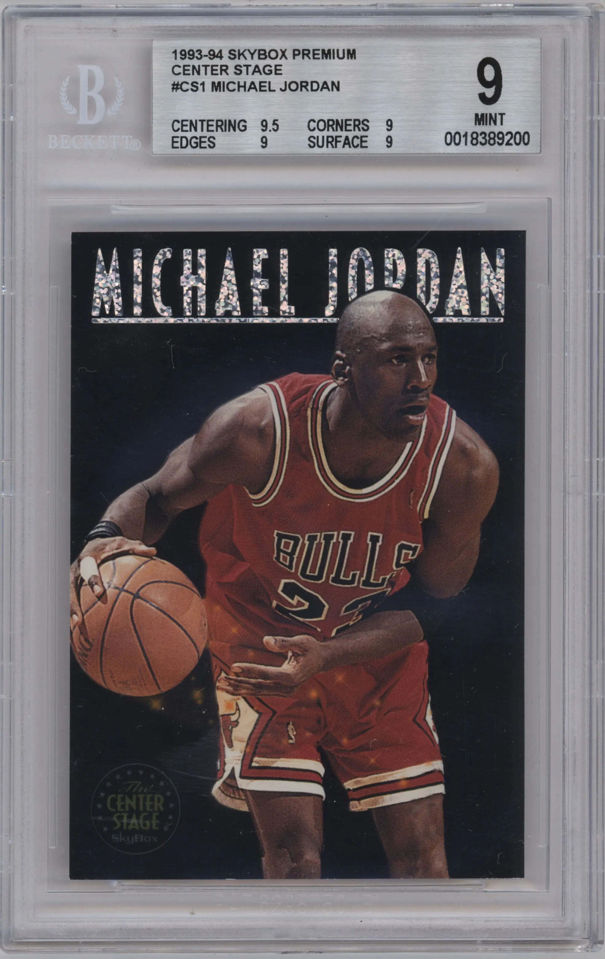 1993 SkyBox Premium Center Stage Michael Jordan #CS1 BGS 9