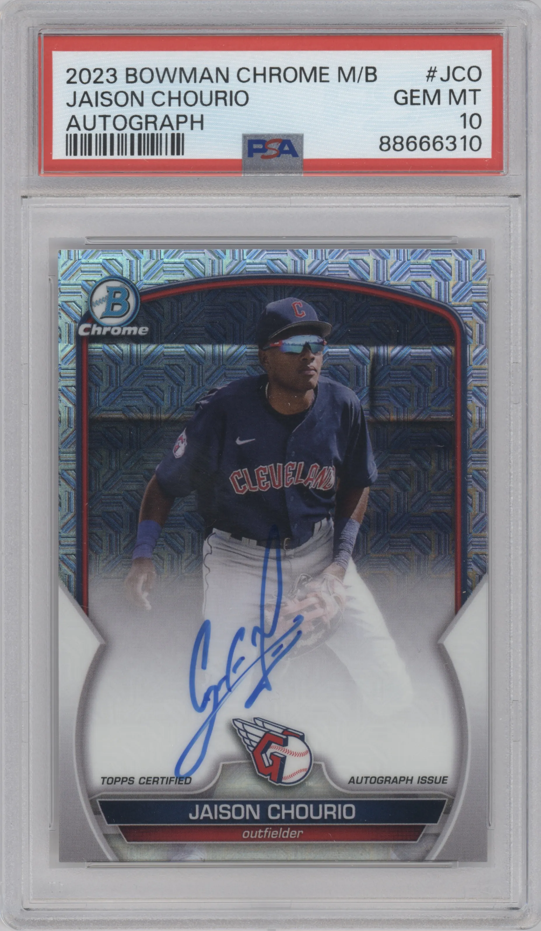 2023 Bowman Chrome Mega Box Auto Jaison Chourio #BCMA-JCO PSA 10