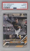 Paul Skenes from the 2024-25 Topps Now Off-Season set graded by PSA and given an overall grade of 10.