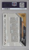Paul Skenes from the 2024-25 Topps Now Off-Season set graded by PSA and given an overall grade of 10.