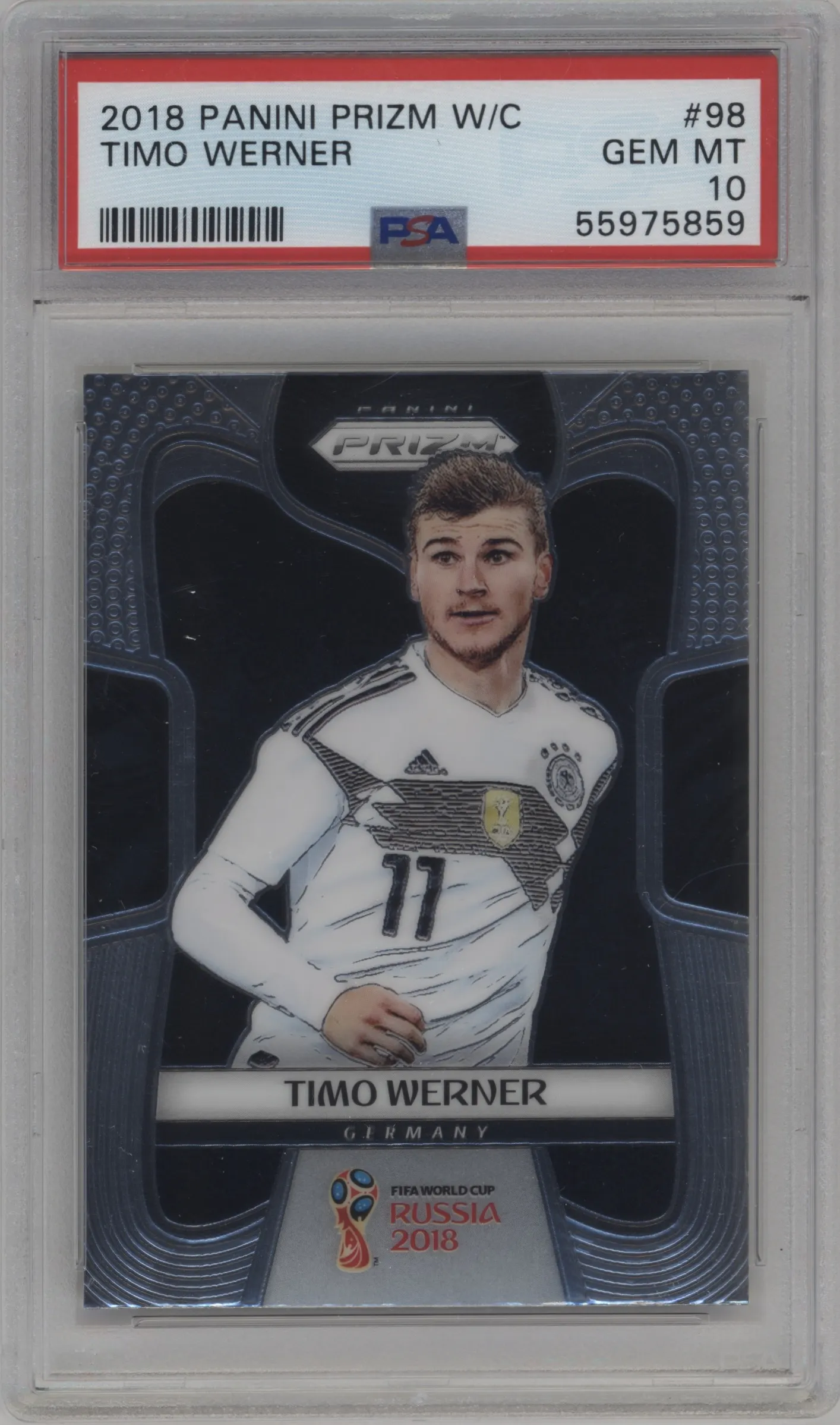 2018 Panini Prizm World Cup Timo Werner PSA 10