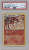 Charizard from the 2013 Pokemon B&W set graded by PSA and given an overall grade of 10.