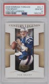 Tom Brady from the 2008 Donruss Threads set graded by PSA and given an overall grade of 10.