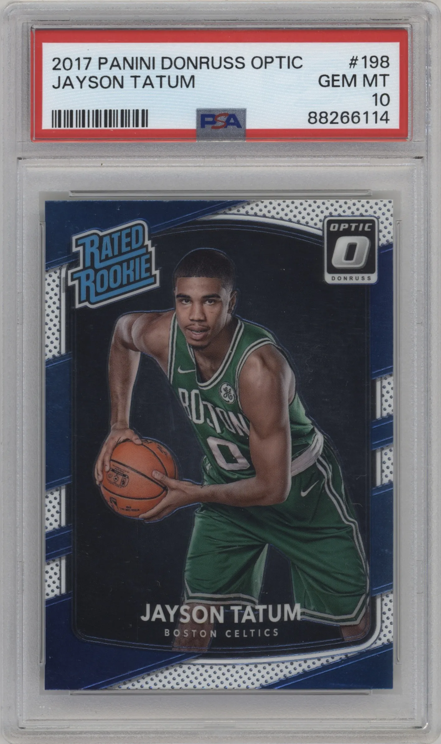 2017 Panini Donruss Optic Rated Rookie Jayson Tatum PSA 10
