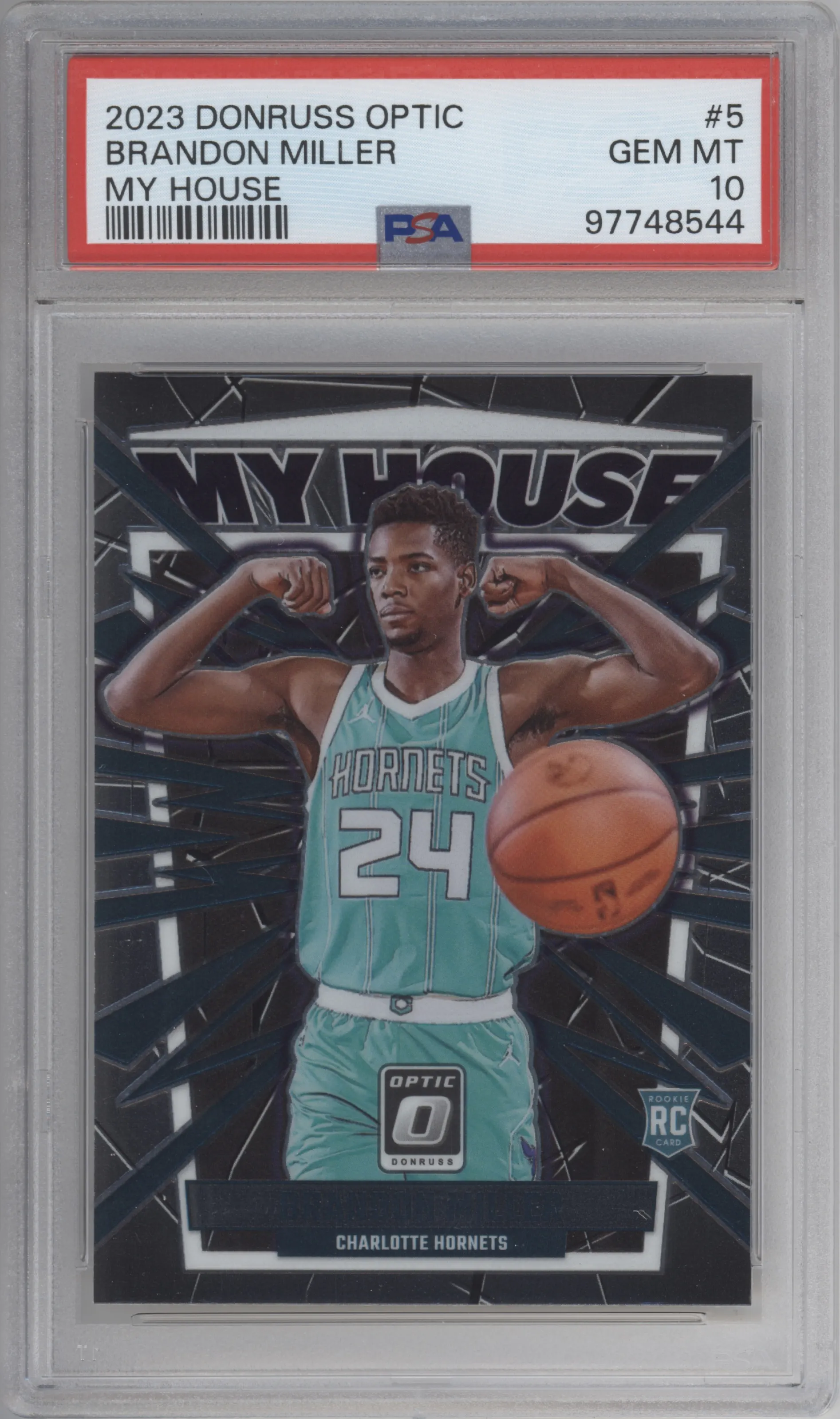 2023 Donruss Optic My House Brandon Miller #5 PSA 10