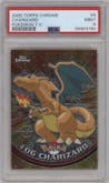 Charizard from the 2000 Pokemon set graded by PSA and given an overall grade of 9.