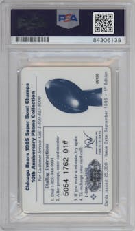 Walter Payton from the Business Card set featuring a AUTO parallel graded by PSA and given an overall grade of 0.