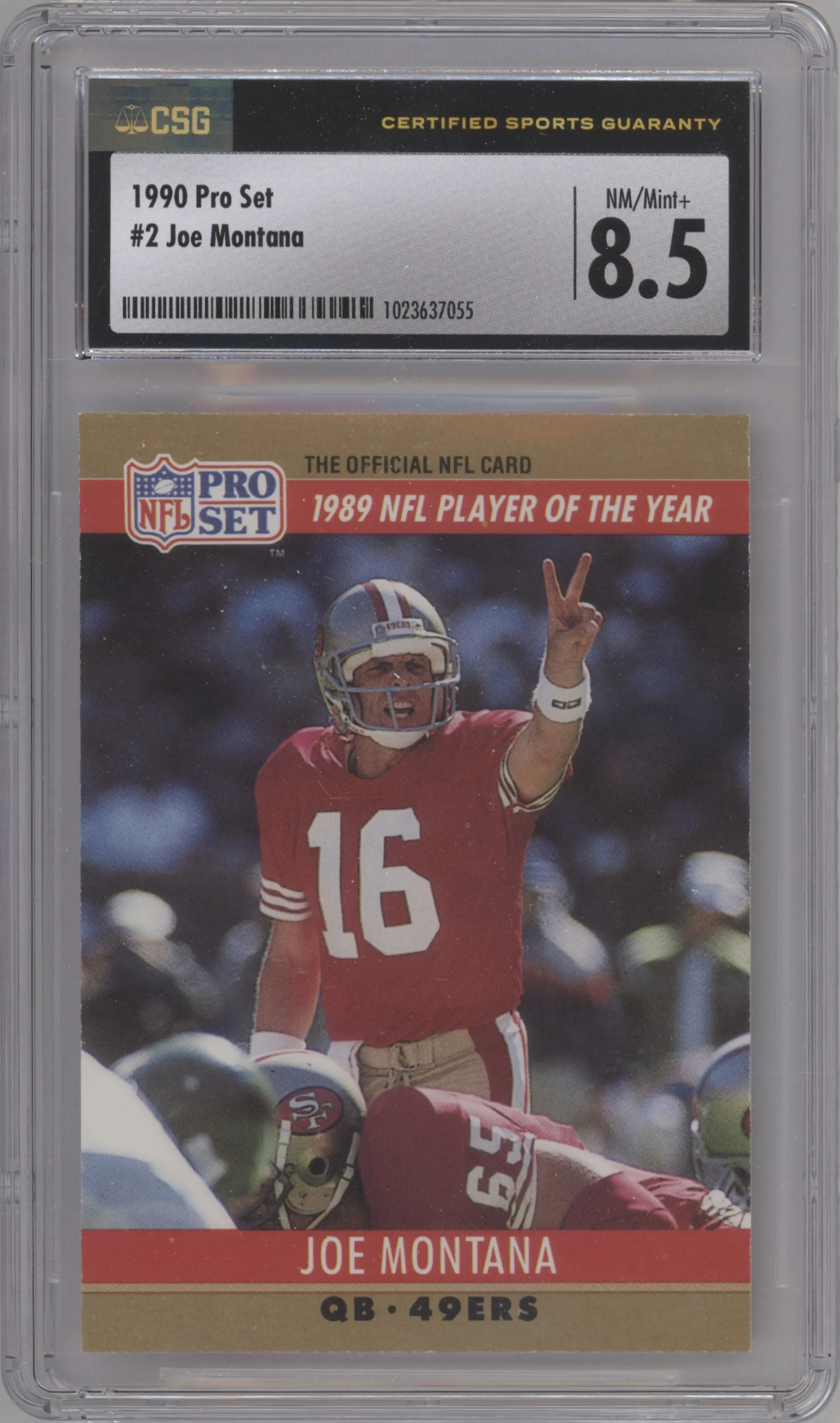 1990 Pro Set Joe Montana CGC 8.5