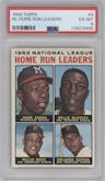 Hank Aaron / Willie McCovey / Willie Mays / Orlando Cepeda from the 1964 Topps set graded by PSA and given an overall grade of 6.