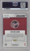 Caitlin Clark from the 2024-25 Panini Instant WNBA set graded by PSA and given an overall grade of 10.