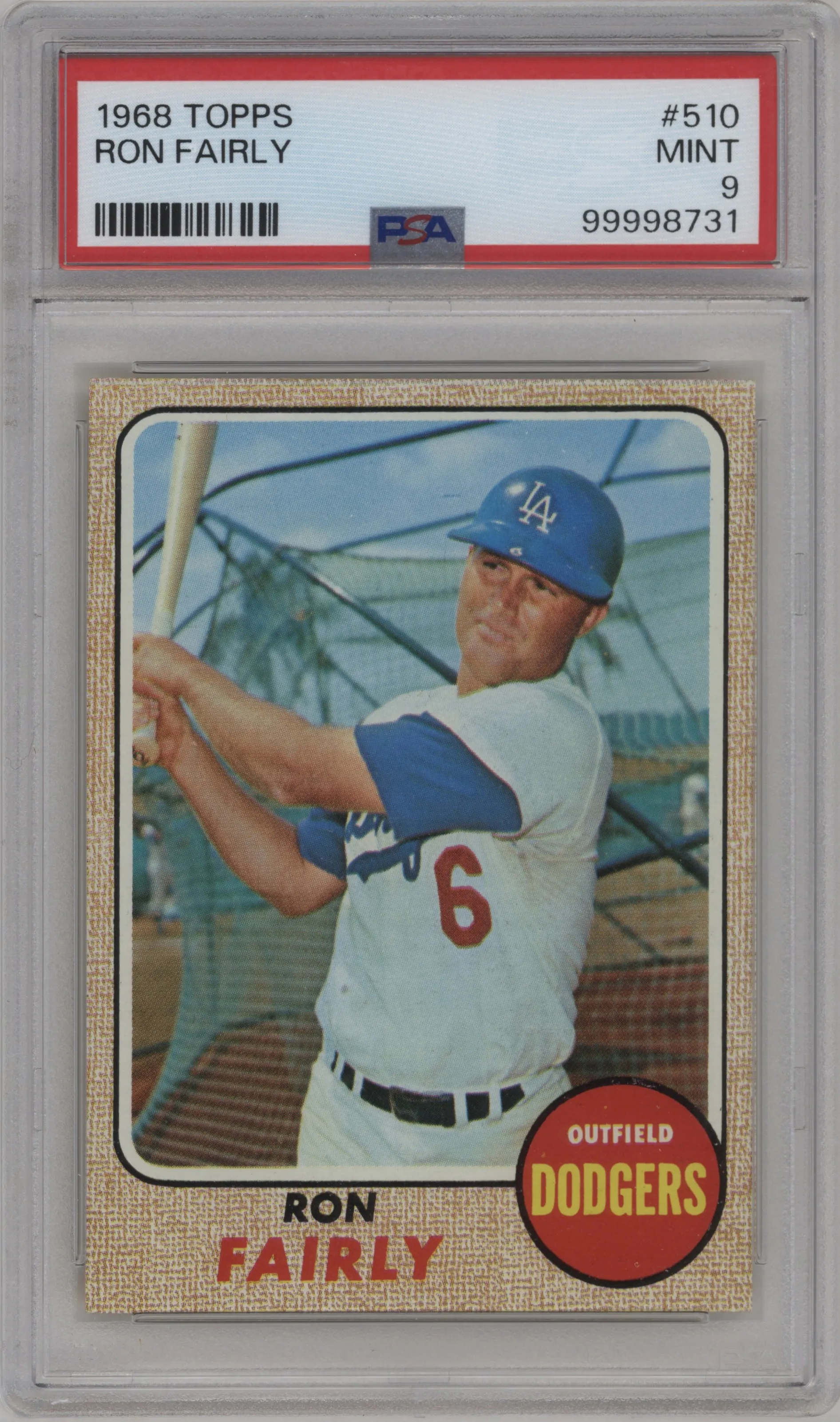 1968 Topps Ron Fairly #510 PSA 9