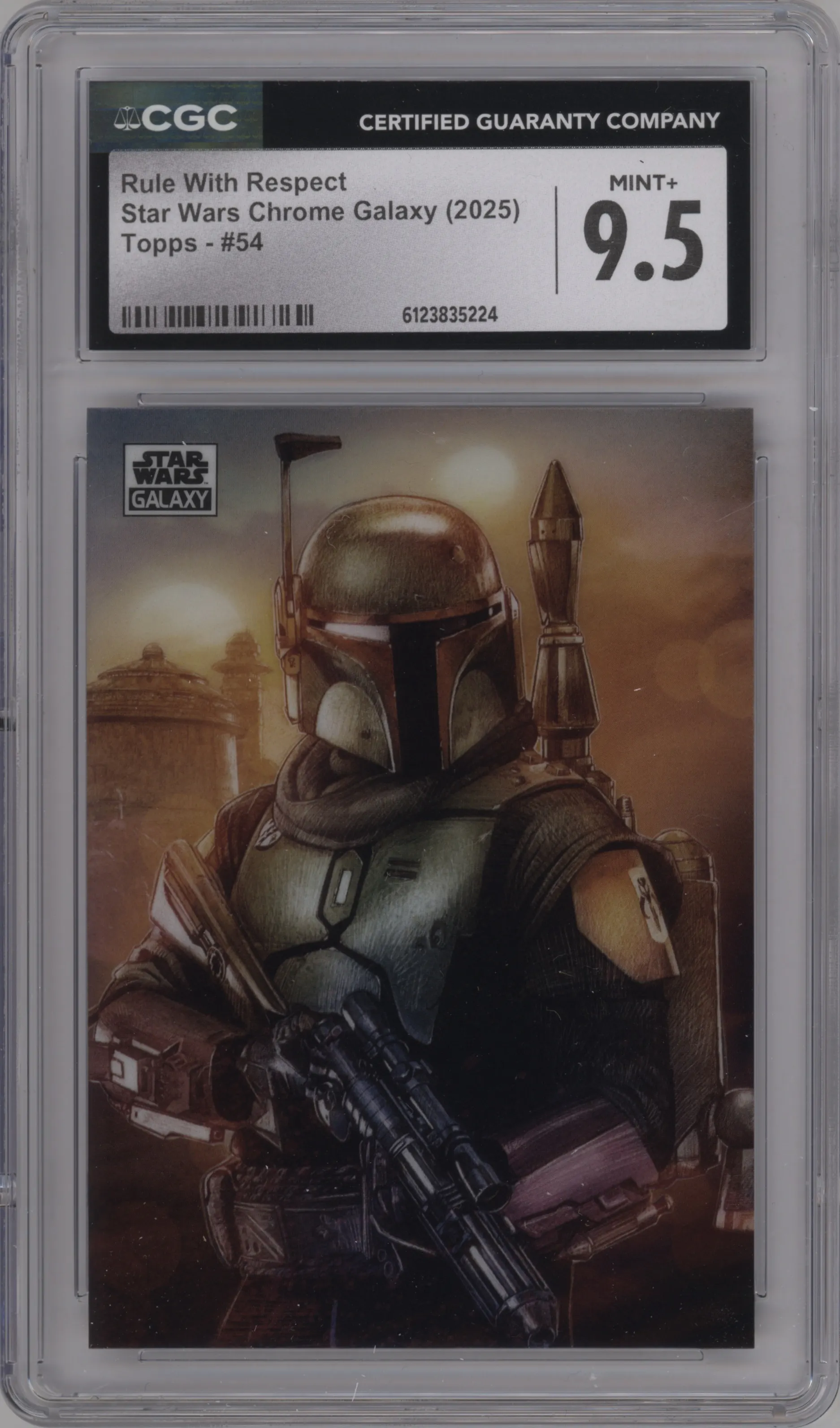 2025 Topps Chrome Star Wars Galaxy Rule With Respect CGC 9.5