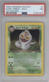 Dark Arbok from the 2000 Pokemon set graded by PSA and given an overall grade of 7.