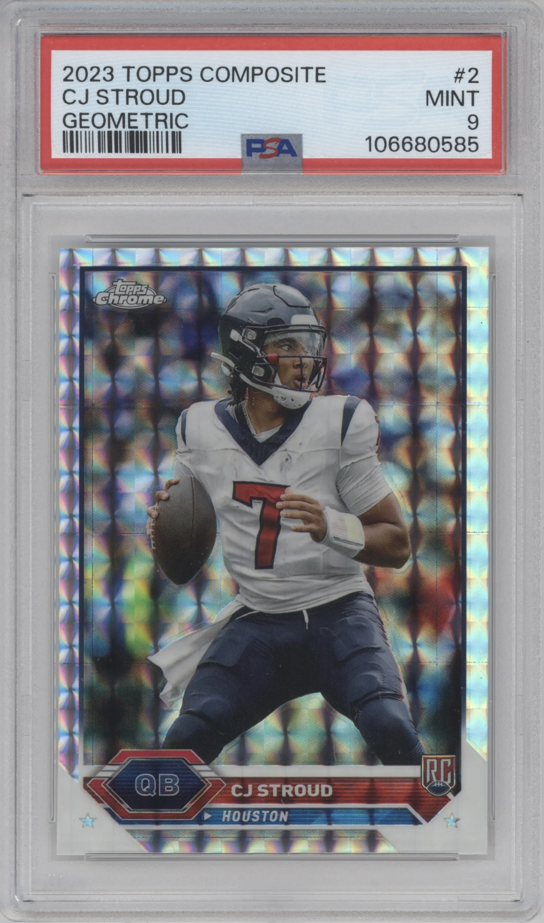 2023 Topps Composite CJ Stroud Geometric Refractor PSA 9