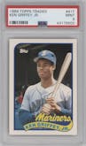 Ken Griffey Jr. from the 1989 Topps Traded set graded by PSA and given an overall grade of 9.