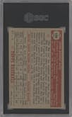 Johnny Mize from the 1952 Topps set graded by SGC and given an overall grade of 3.